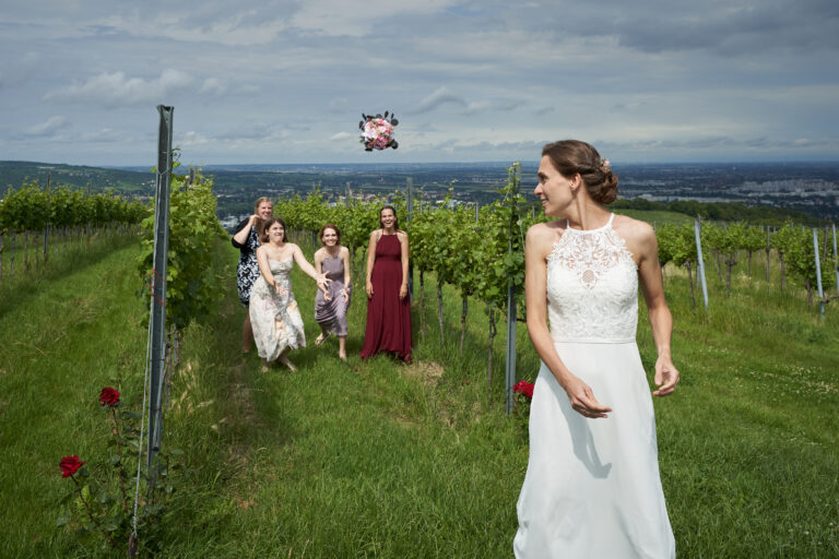 Hochzeit von Karin und Andreas beim Wieninger am Nussberg in Wien